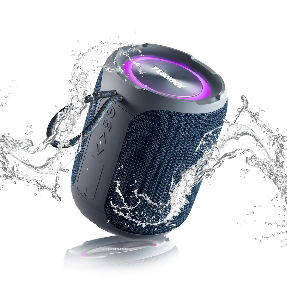 While Stocks Last:YEAHBOX Portable Speaker with Stereo Wireless, IPX7 Waterproof Speaker with 4-in 1 BT/Aux/TF-Card/U Disk Input, Wireless Speaker for...