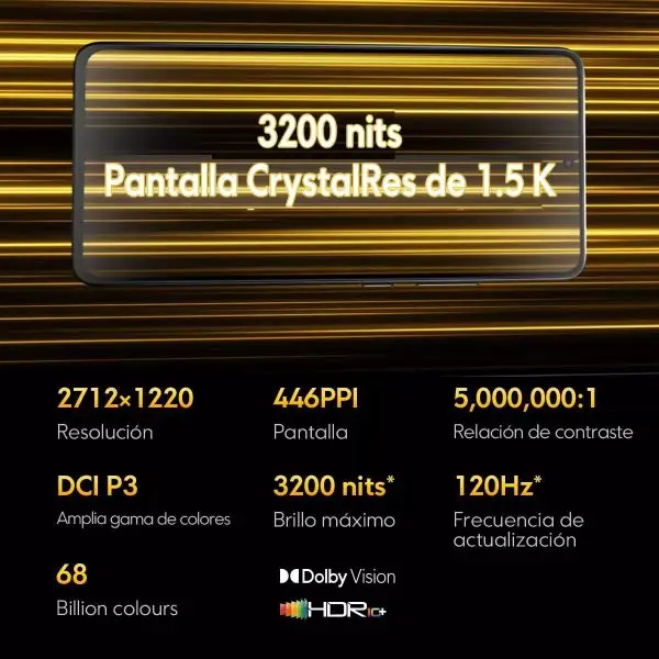 Xiaomi Poco X7 PRO 5G + 4G LTE (for Tmobile Mint Tello & Global) (512GB + 12GB) Ai 6.67" 50MP Gamers Phone NFC Dual sim Unlocked Model 2412DPC0AG (Yellow) - Image 5